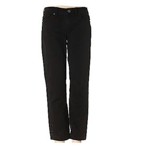 CALVIN KLEIN Skinny Crop Talla Black Denim Low Rise Jeans